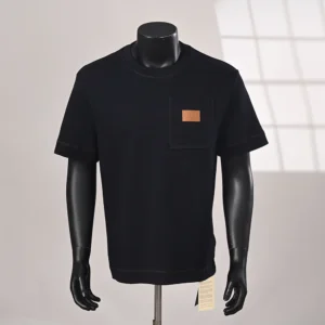 Fendi Women Dark Blue Cotton T-shirt FY0936B05IF0QG0