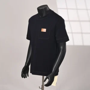 Fendi Women Dark Blue Cotton T-shirt FY0936B05IF0QG0