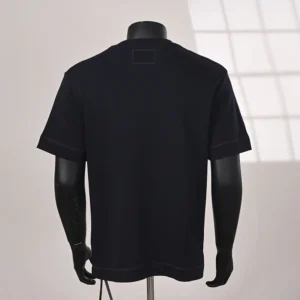 Fendi Women Dark Blue Cotton T-shirt FY0936B05IF0QG0