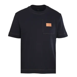 Fendi Women Dark Blue Cotton T-shirt FY0936B05IF0QG0