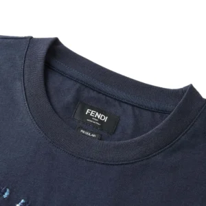 Fendi Women Dark Blue Cotton T-shirt FY1319AUOBF0PTH