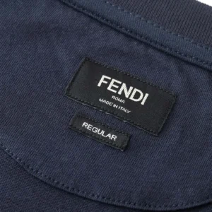 Fendi Women Dark Blue Cotton T-shirt FY1319AUOBF0PTH