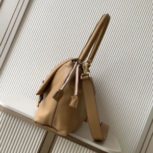 Fendi Women Mamma Baguette Large Cappuccino Nappa Leather Bag 8BR834AQ