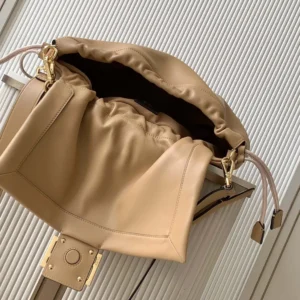 Fendi Women Mamma Baguette Large Cappuccino Nappa Leather Bag 8BR834AQ