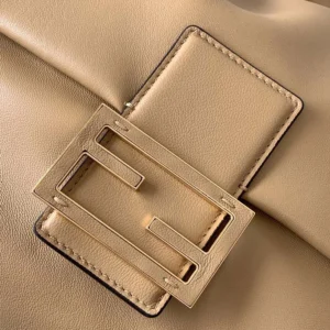 Fendi Women Mamma Baguette Large Cappuccino Nappa Leather Bag 8BR834AQ