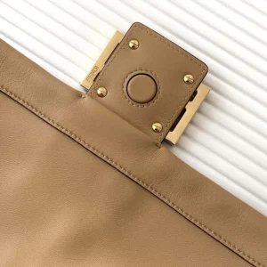 Fendi Women Mamma Baguette Large Cappuccino Nappa Leather Bag 8BR834AQ