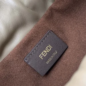 Fendi Women Mamma Baguette Large Dove Gray Nappa Leather Bag 8BR834AQ