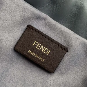 Fendi Women Mamma Baguette Medium Mercury Blue Nappa Leather Bag 8BR833AQ