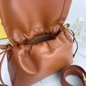 Fendi Women Mamma Baguette Medium Sienna Brown Nappa Leather Bag 8BR833AQ