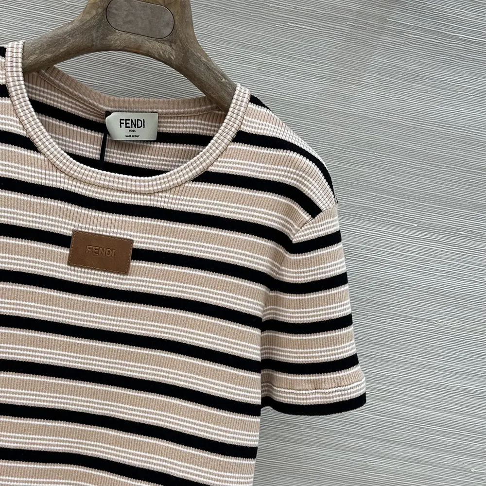 Fendi Women Top Multicolor Striped Cotton Jumper FS8110AW88 6 Fendi Women Top Multicolor Striped Cotton Jumper FS8110AW88 - Image 6