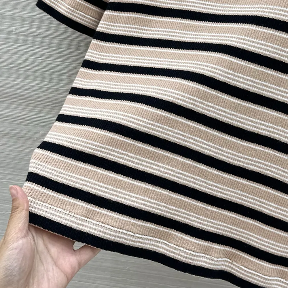 Fendi Women Top Multicolor Striped Cotton Jumper FS8110AW88 8 Fendi Women Top Multicolor Striped Cotton Jumper FS8110AW