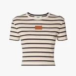 Fendi Women Top Multicolor Striped Cotton Jumper FS8110AW88