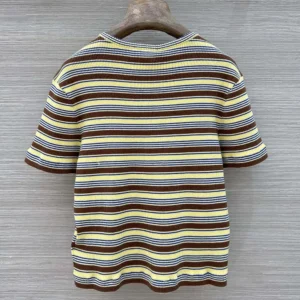 Fendi Women Top Multicolor Striped Cotton Jumper FS8110AW88