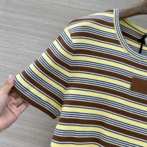 Fendi Women Top Multicolor Striped Cotton Jumper FS8110AW88