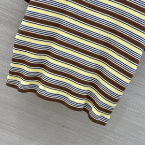 Fendi Women Top Multicolor Striped Cotton Jumper FS8110AW88