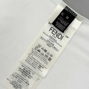 Fendi Women White Cotton T-shirt FY0936B05NF0H0G