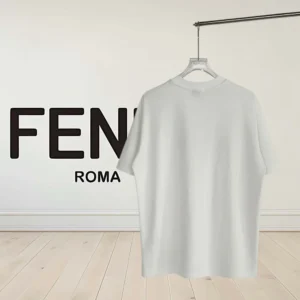 Fendi Women White Cotton T-shirt FY0936B05NF0H0G