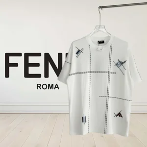 Fendi Women White Cotton T-shirt FY0936B05OF0H0G