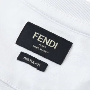 Fendi Women White Cotton T-shirt FY1319AUOBF0H0G