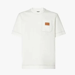 Fendi Women White cotton T-shirt FY0936B05MF0H0G