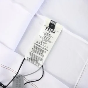 Fendi Women White cotton T-shirt FY0936B05MF0H0G