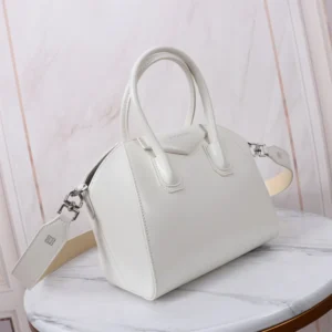 Givenchy Women Small Antigona Bag in Box Leather-White BB5148B2AT