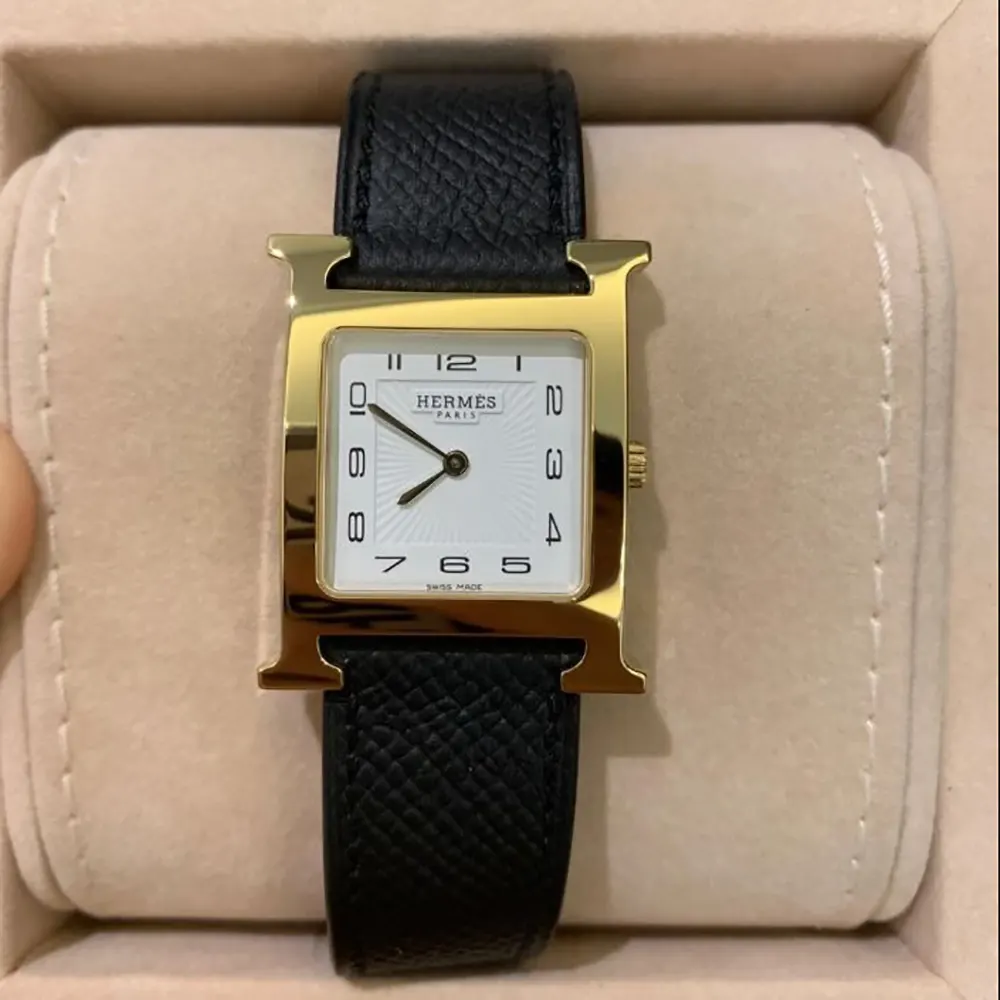 Hermes Women Heure H Watch Mini Model 21 mm-Black W404371WW00 3 Hermes Women Heure H Watch Mini Model 21 mm-Black W404371WW00