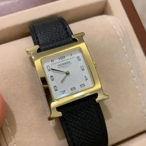 Hermes Women Heure H Watch Mini Model 21 mm-Black W404371WW00