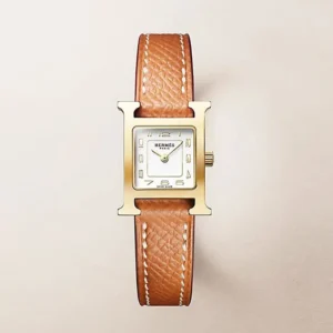 Hermes Women Heure H Watch Mini Model 21 mm-Brown W404370WW00