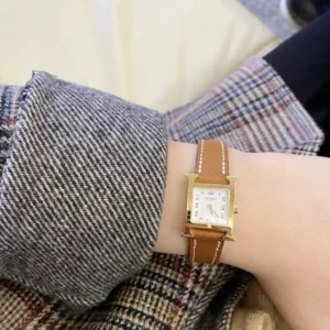 Hermes Women Heure H Watch Mini Model 21 mm-Brown W404370WW00
