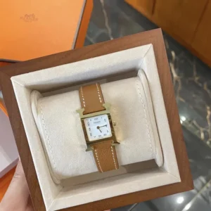 Hermes Women Heure H Watch Mini Model 21 mm-Brown W404370WW00