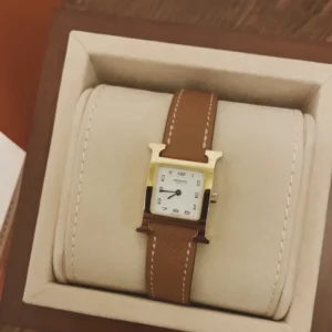 Hermes Women Heure H Watch Mini Model 21 mm-Brown W404370WW00