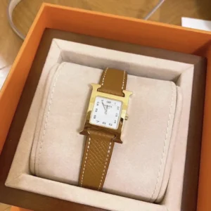 Hermes Women Heure H Watch Mini Model 21 mm-Brown W404370WW00