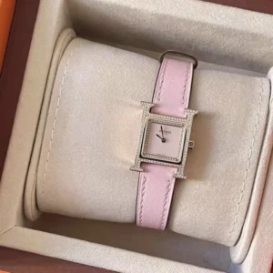 Hermes Women Heure H Watch Mini Model 21 mm-Pink W057240WW00