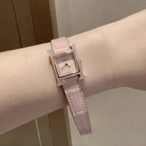 Hermes Women Heure H Watch Mini Model 21 mm-Pink W057240WW00