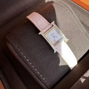 Hermes Women Heure H Watch Mini Model 21 mm-Pink W057240WW00