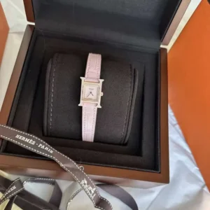 Hermes Women Heure H Watch Mini Model 21 mm-Pink W057240WW00