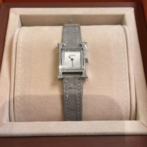 Hermes Women Heure H Watch Mini Model 21 mm-Silver W057239WW00
