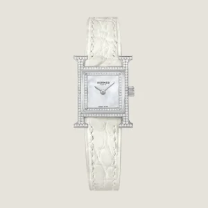 Hermes Women Heure H Watch Mini Model 21 mm-White W057250WW00