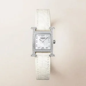 Hermes Women Heure H Watch Small Model 25 mm-Silver