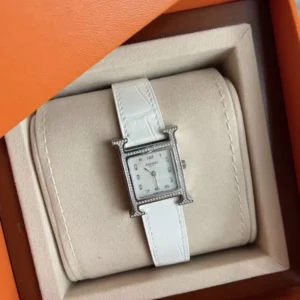 Hermes Women Heure H Watch Small Model 25 mm-Silver