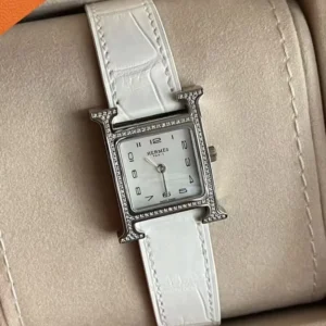 Hermes Women Heure H Watch Small Model 25 mm-Silver