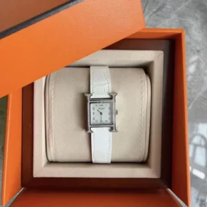 Hermes Women Heure H Watch Small Model 25 mm-Silver