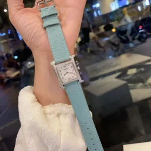 Hermes Women Heure H Watch Small Model 25 mm-Silver