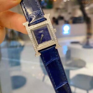 Hermes Women Heure H Watch Small Model Quartz Movement 25 mm-Navy