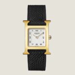 Hermes Women Heure H Watch Small Model Quartz Movement 25 mm in Steel-Black
