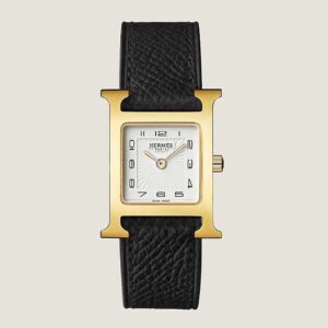 Hermes Women Heure H Watch Small Model Quartz Movement 25 mm in Steel-Black