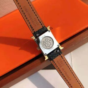 Hermes Women Heure H Watch Small Model Quartz Movement 25 mm in Steel-Black