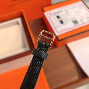 Hermes Women Heure H Watch Small Model Quartz Movement 25 mm in Steel-Black