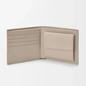 Loewe Unisex Puzzle Bifold Coin Wallet in Classic Calfskin-Corda C510501X14